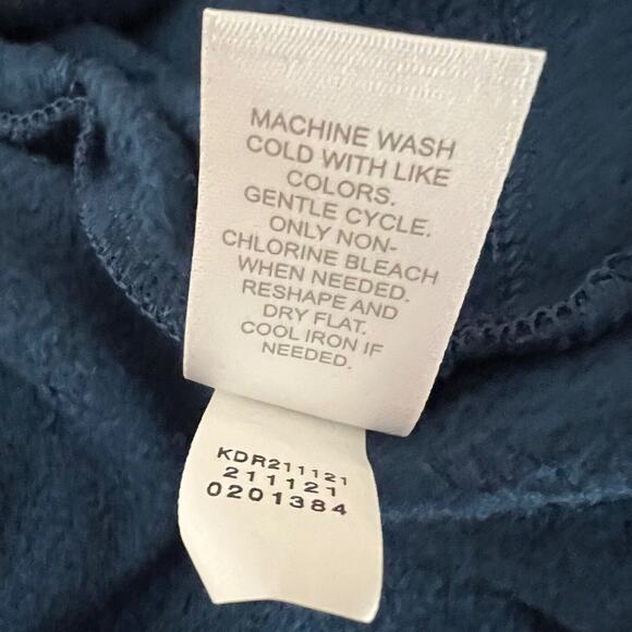 Pure Jill Womens Midi Shift Dress Size Large Dark Teal French Terry Knit Pockets - Picture 8 of 8